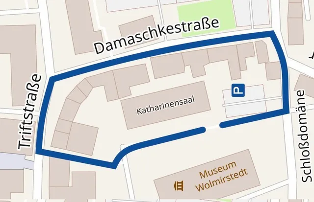 Streckenplan Bambini-Lauf: 350 Meter, Route blau